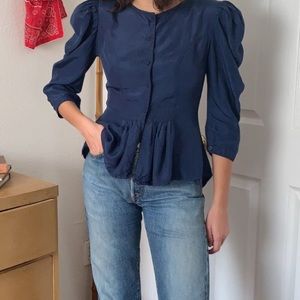Vintage 80s peplum blouse